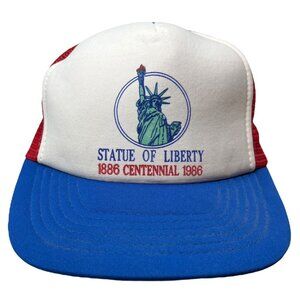 Statue of Liberty NYC New York City Vintage Snapback Trucker Hat Cap Centennial